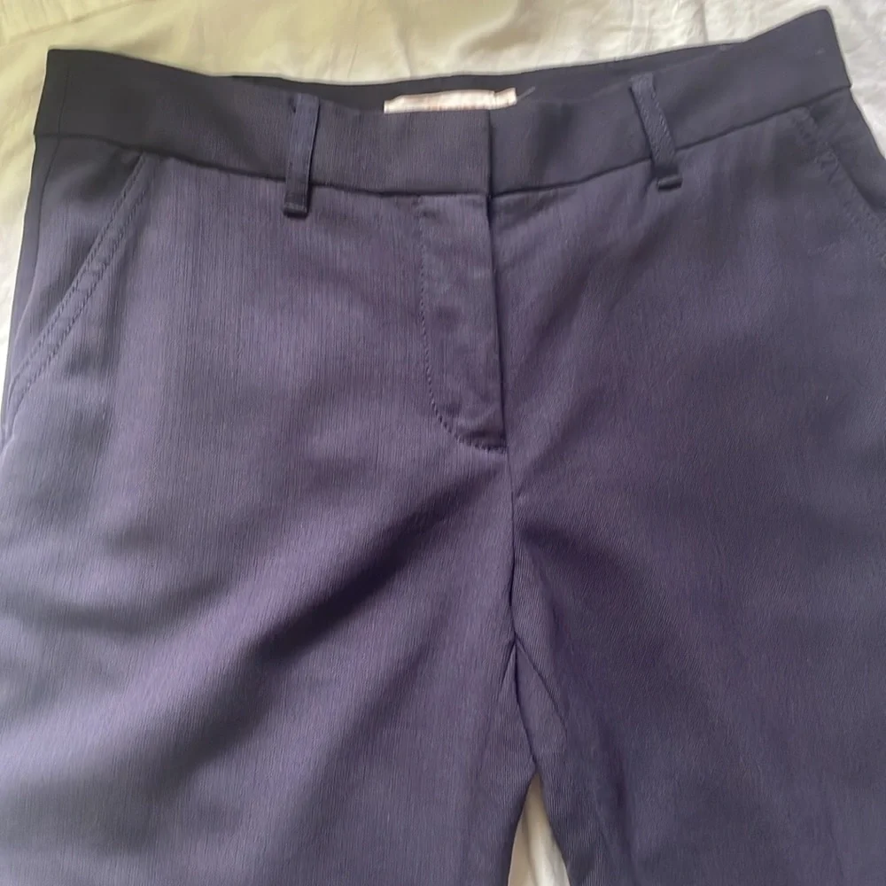 TORY BURCH navy blue wool trousers pants